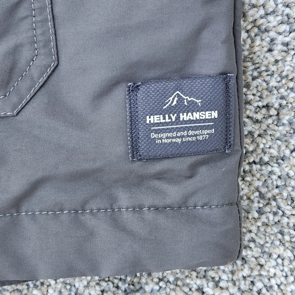 Helly Hansen Meyer Insulated Jacket Gray Green Zip Up Coat Men's Size XXL 2XL